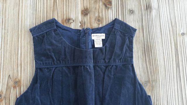 Robe velours marine Cyrillus 10 ans