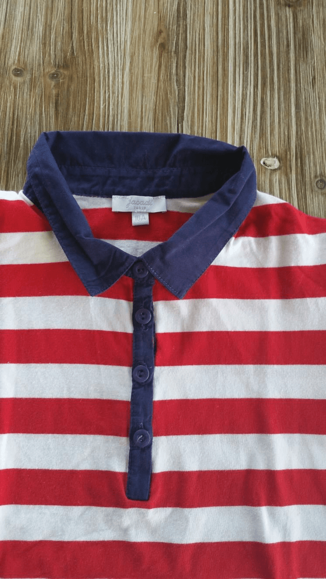 Polo marinière à col Jacadi 10 ans