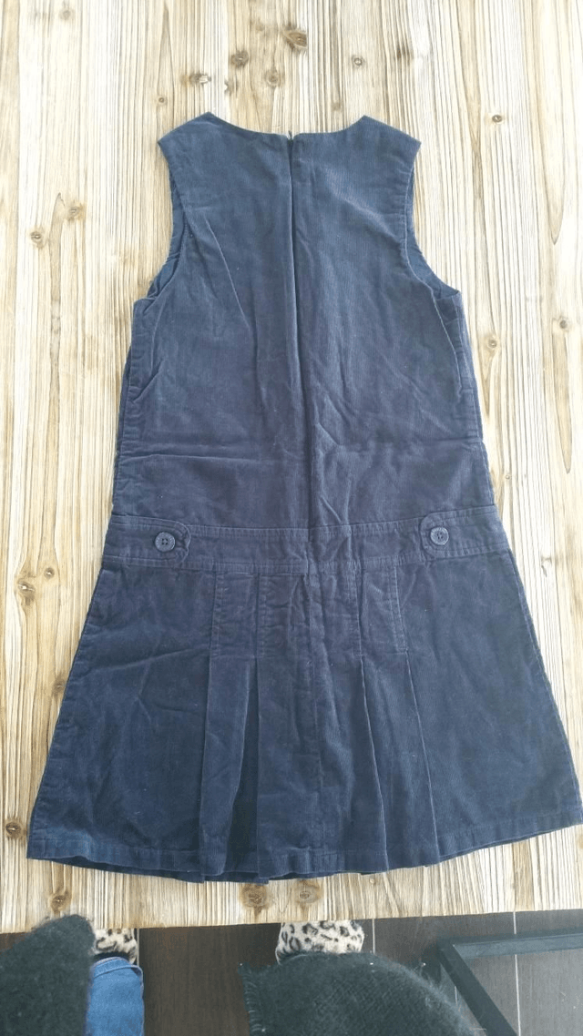 Robe velours marine Cyrillus 10 ans