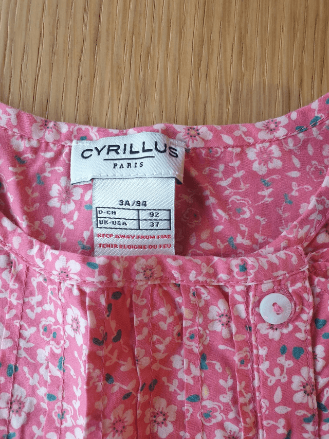Blouse Liberty Cyrillus 3 ans