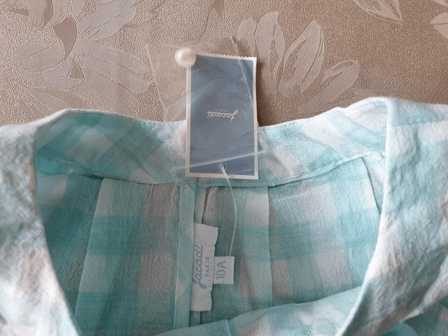 Blouse vichy Jacadi 10 ans Neuve